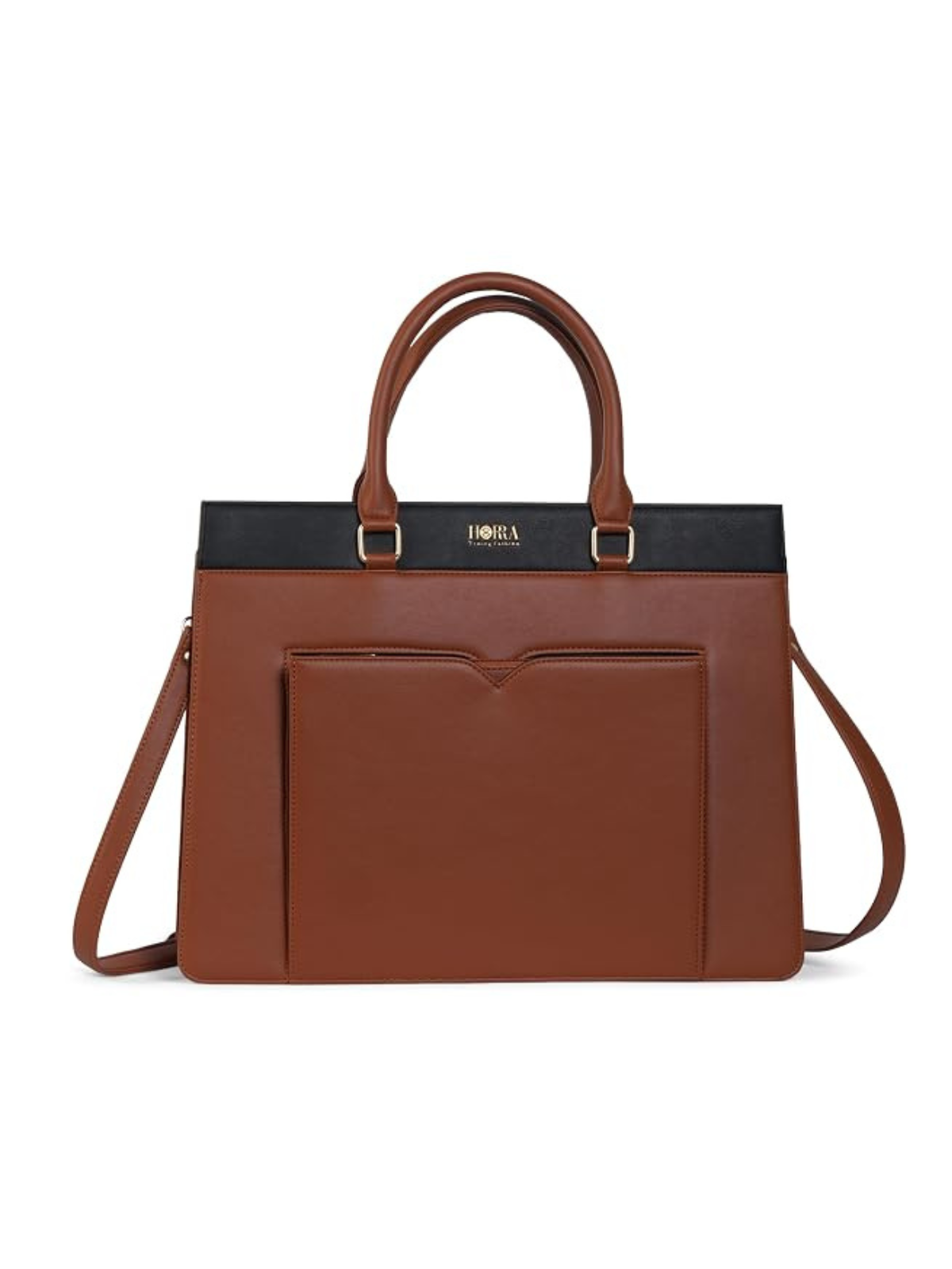 Structured tan tote bag