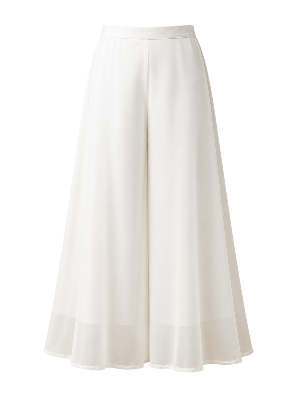 White wide-leg palazzo pants