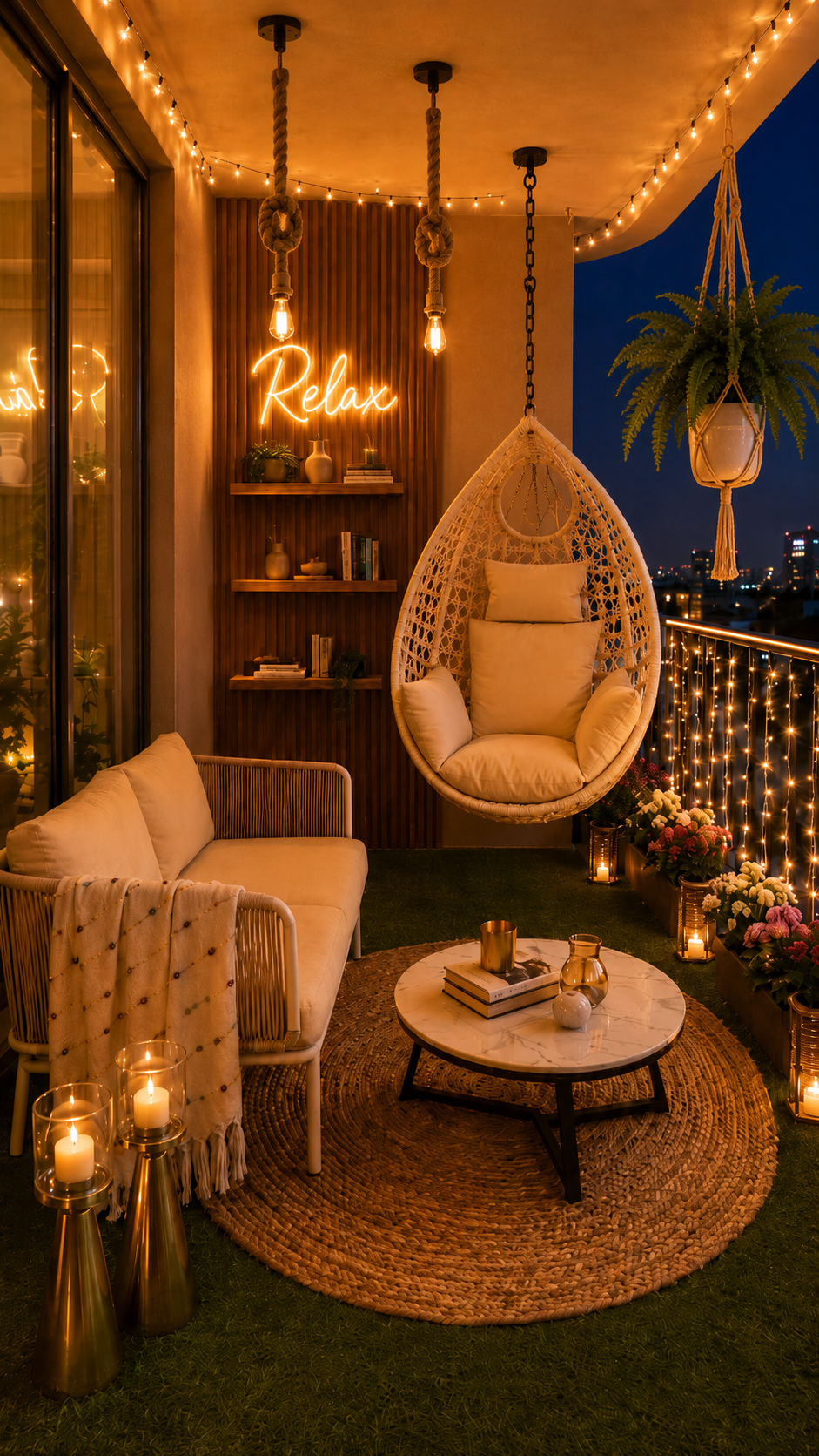 Boho balcony transformation
