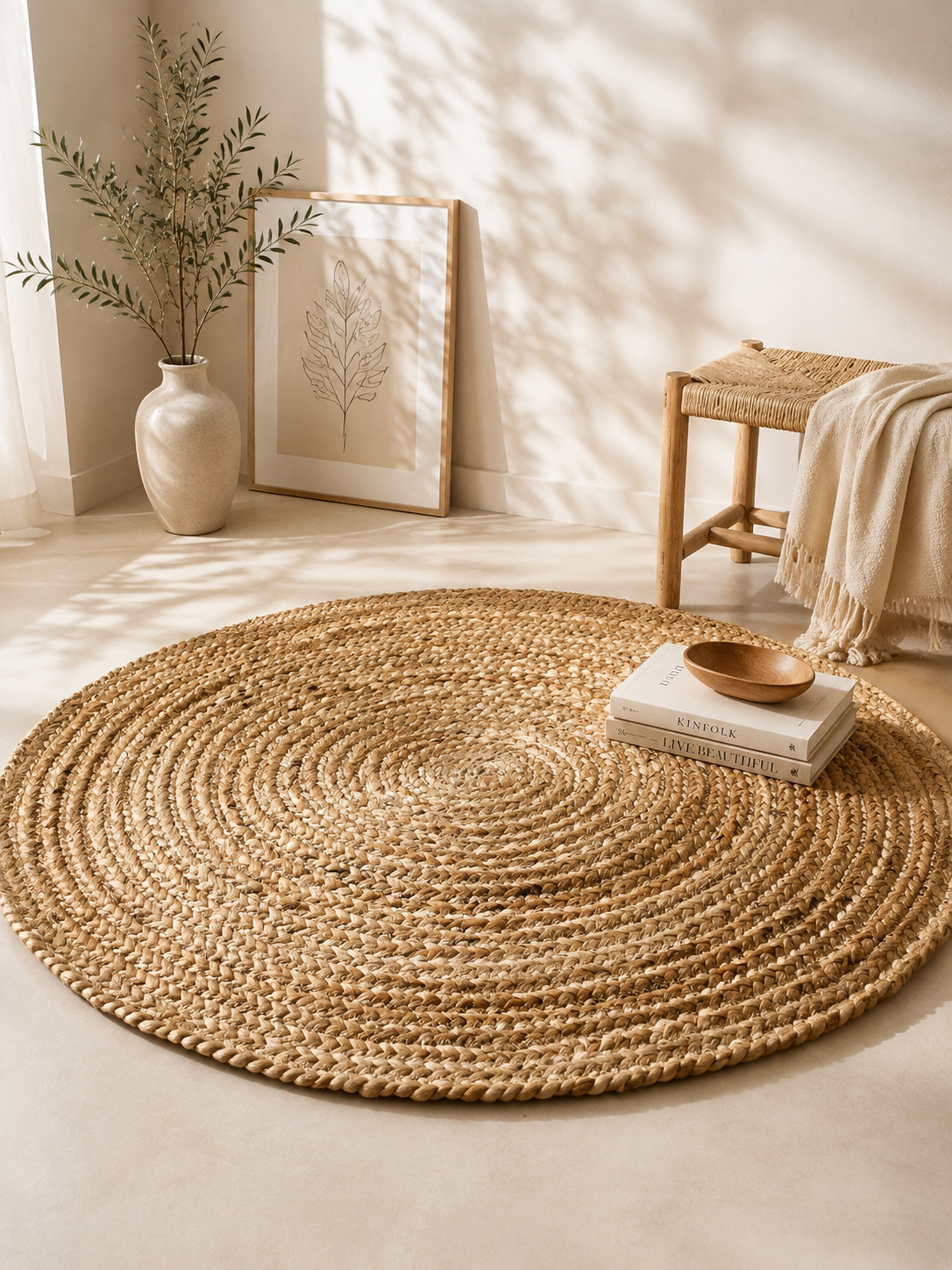 Round jute rug