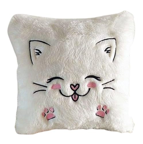 Cat face throw pillows