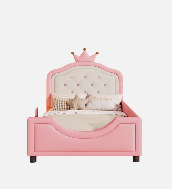 Pink crowned bed frame