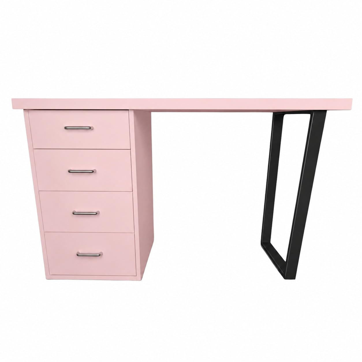 Pink desk with drawers