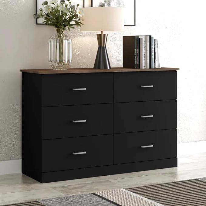 Dark wood study desk