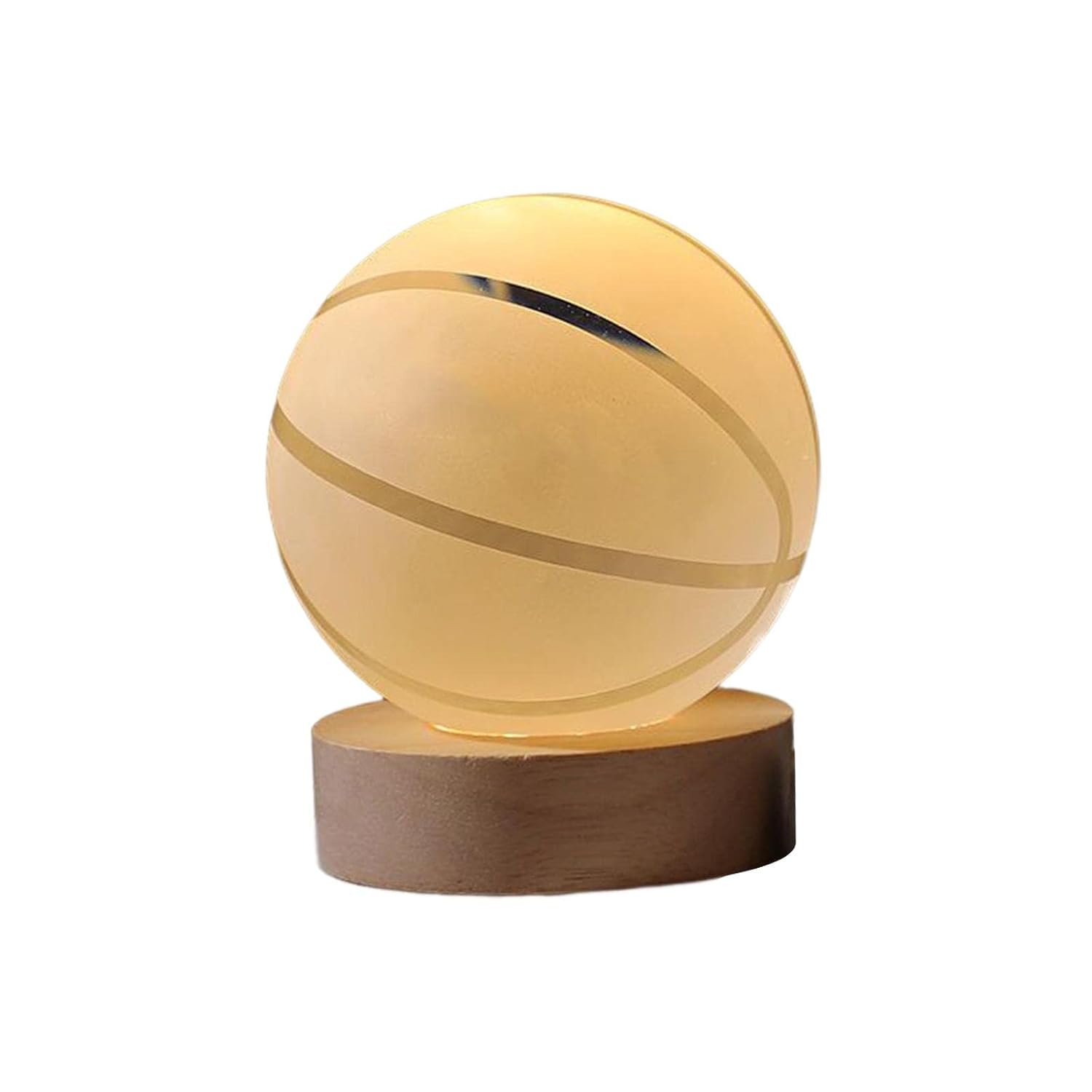 Basketball glass table lamp