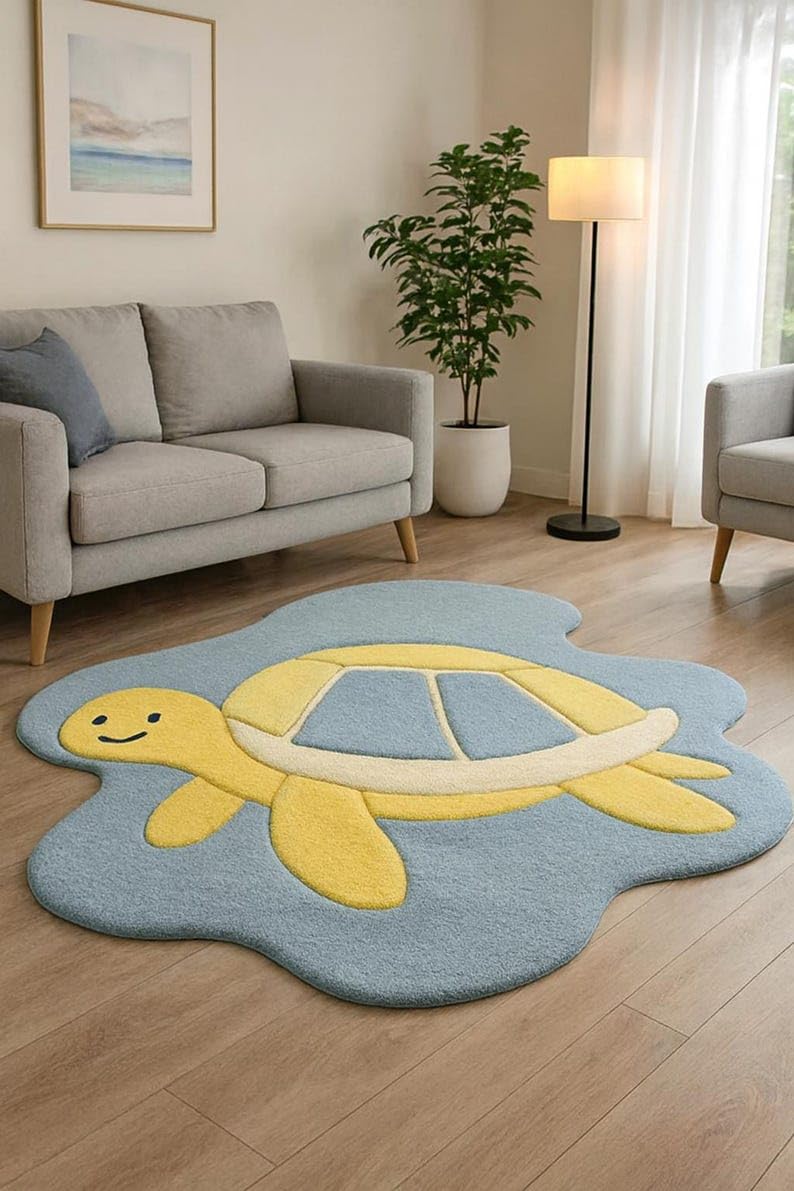 Sea Turtle Shaped Rug