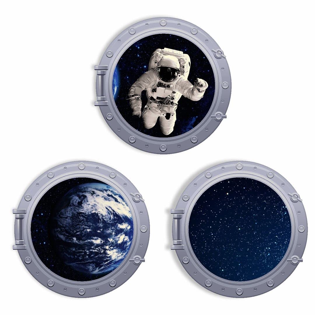 Spaceship porthole wall decals