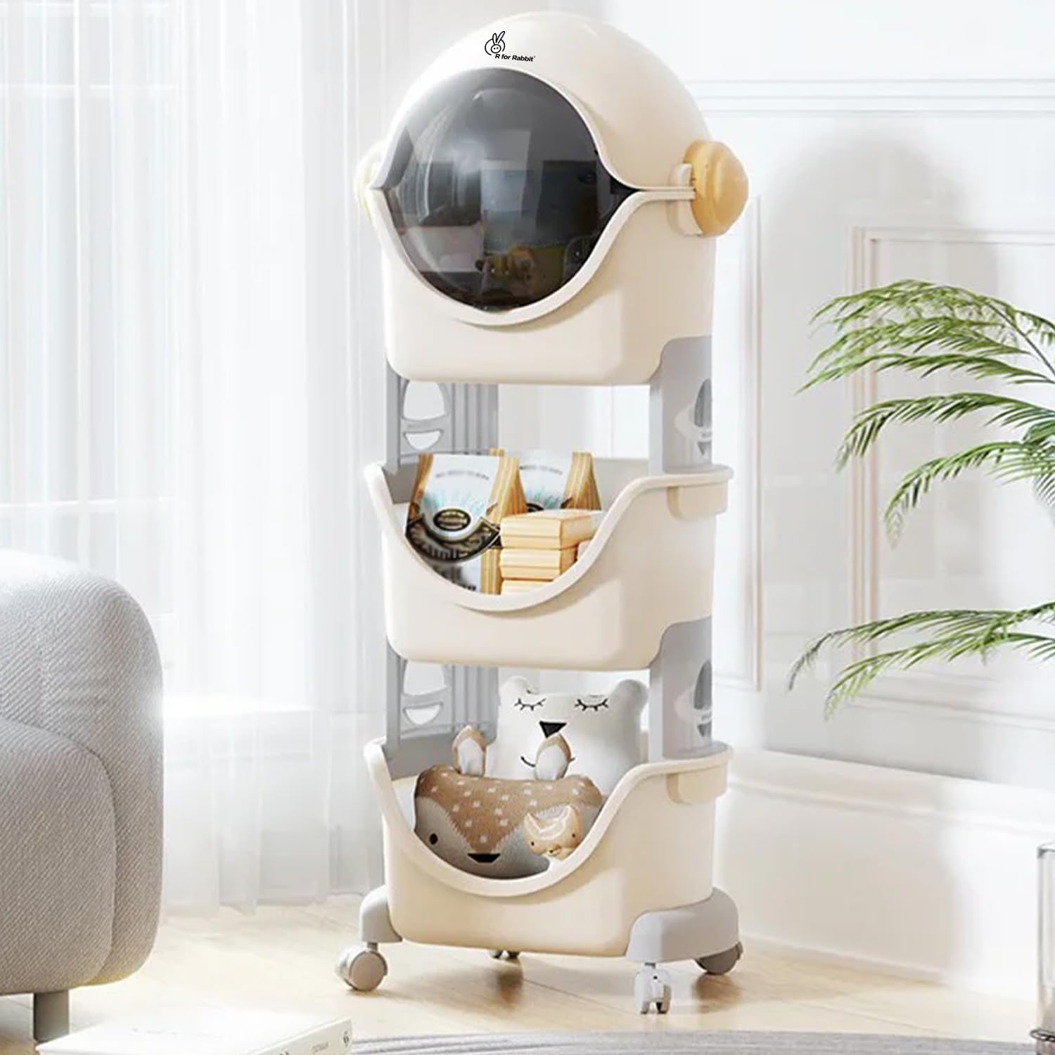 Astronaut helmet storage cart