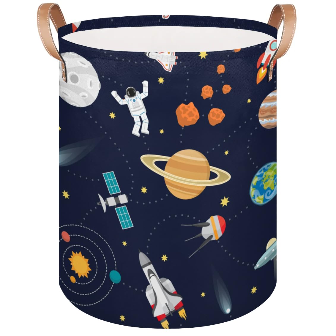 Space print storage basket