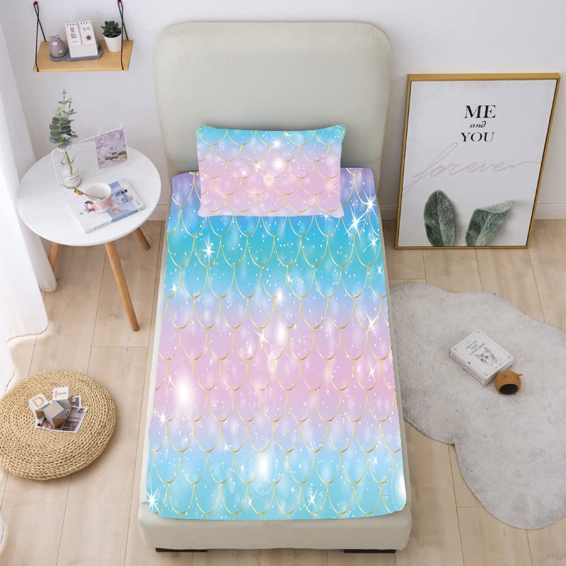 Mermaid print bedsheet set
