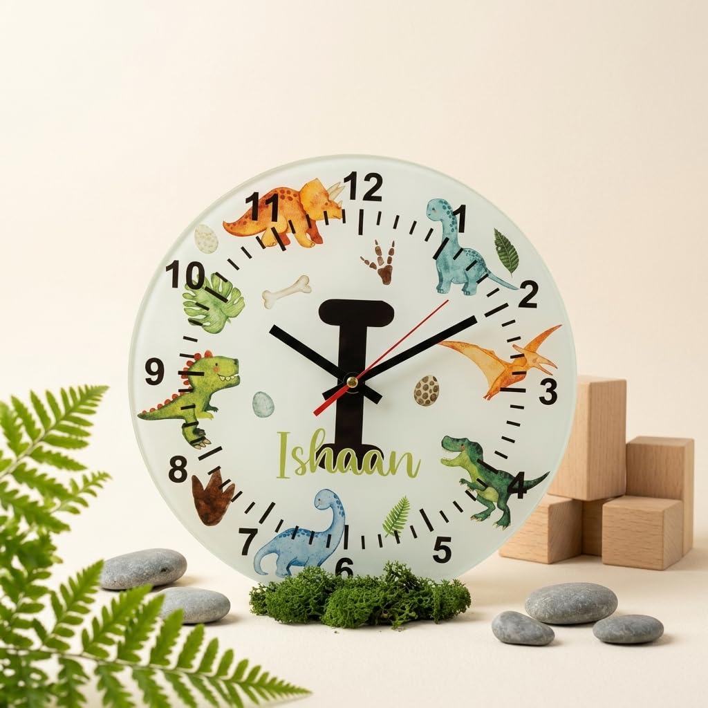Custom dinosaur wall clock