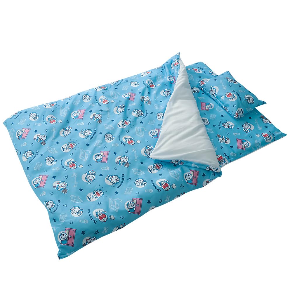 Blue bed sheet and comforter set