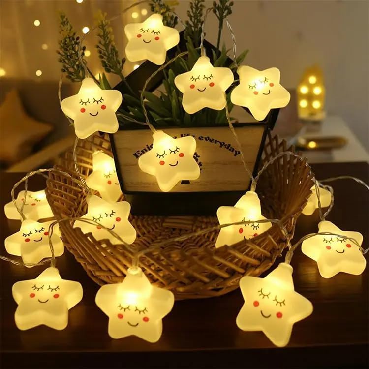 Smiling star fairy lights