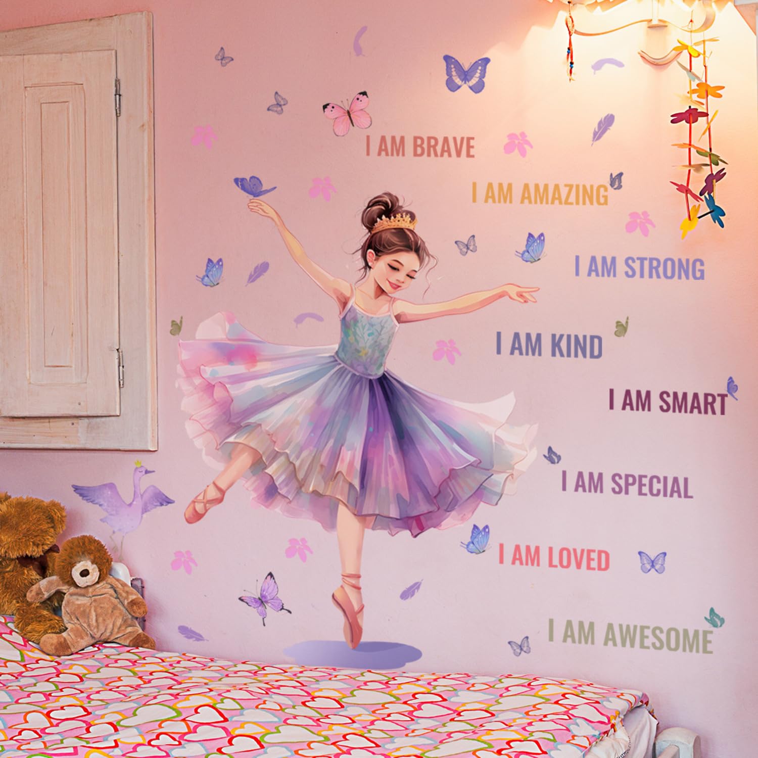 Ballerina wall decal poster