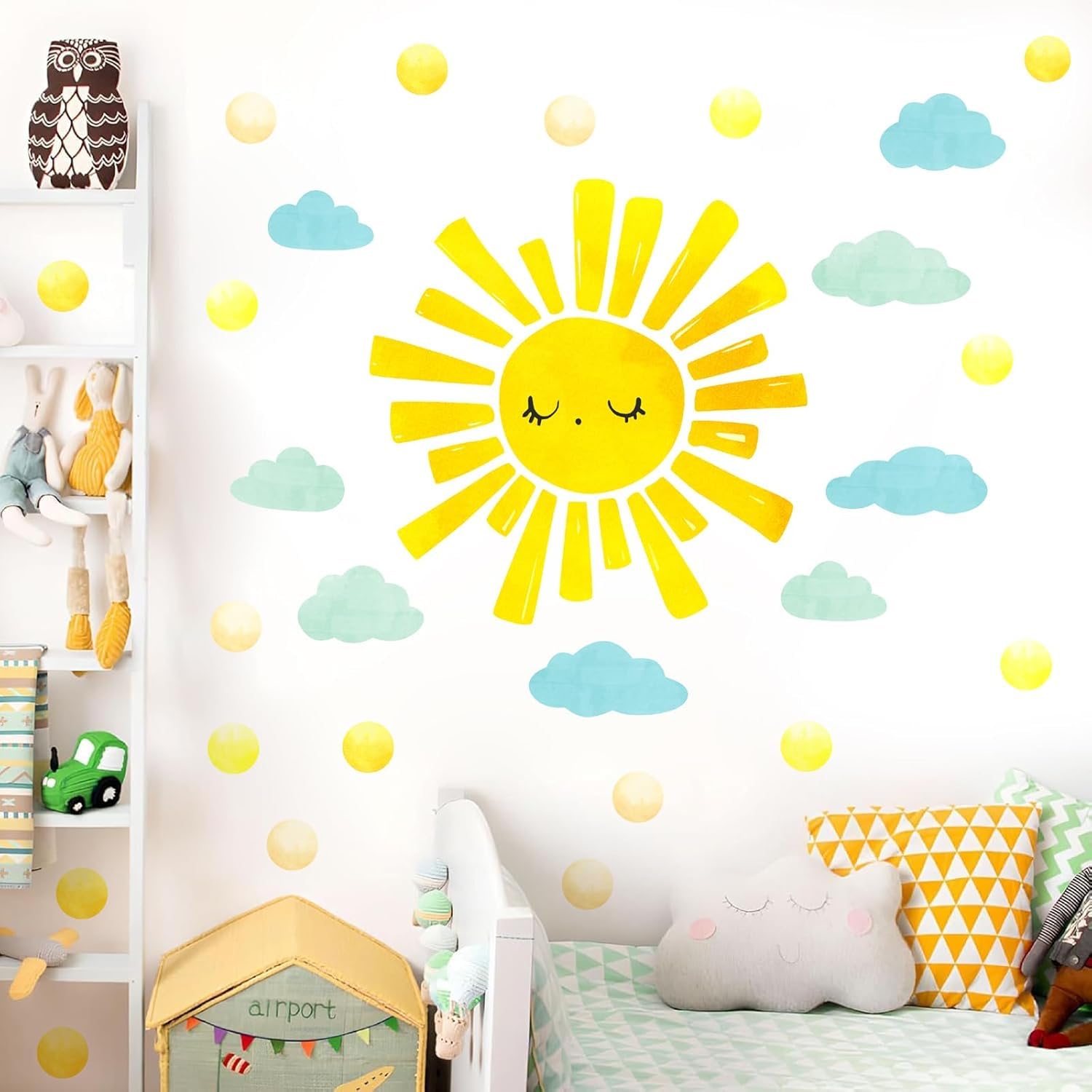 Sunshine and clouds wall sticker decal