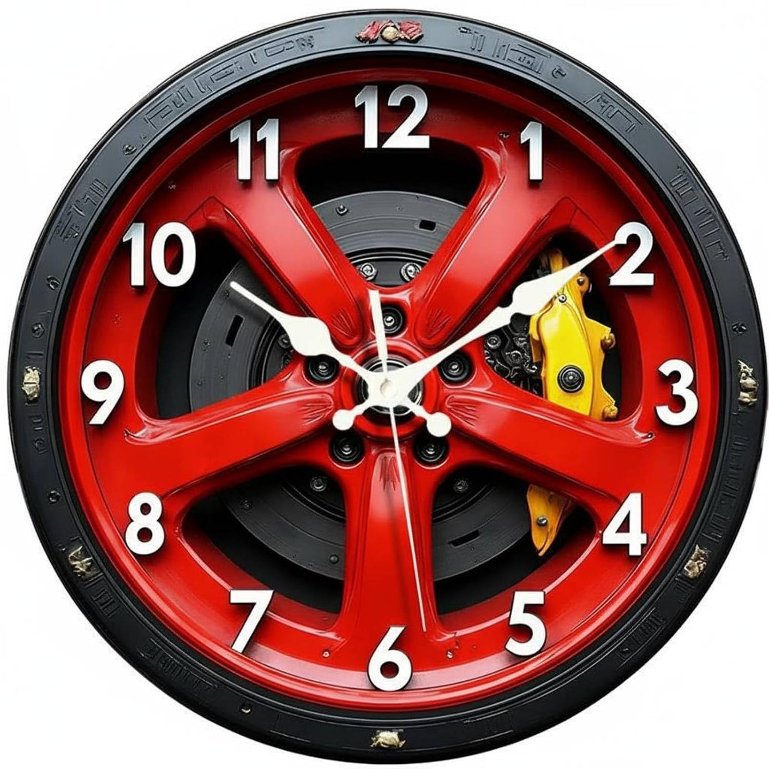 Wheel rim wall clock