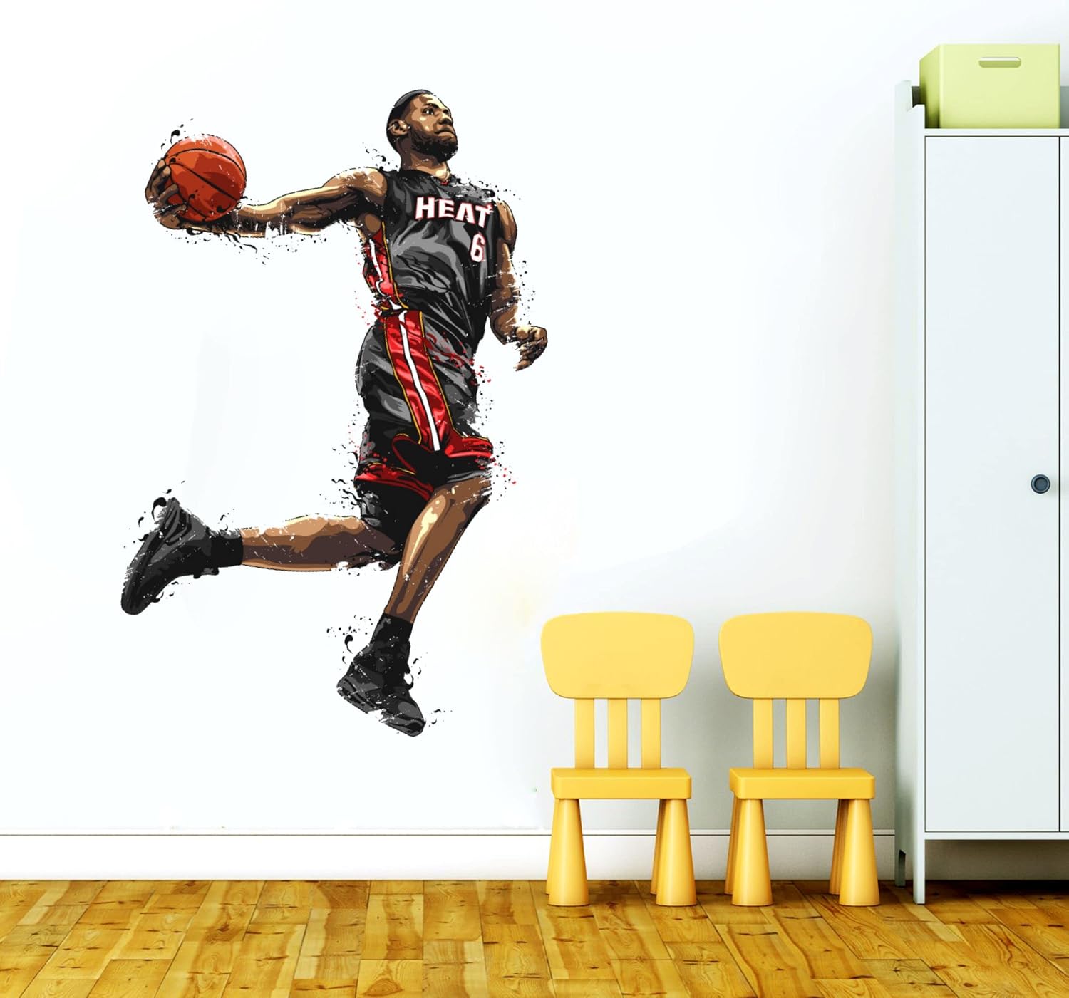 Basketball player wall decal