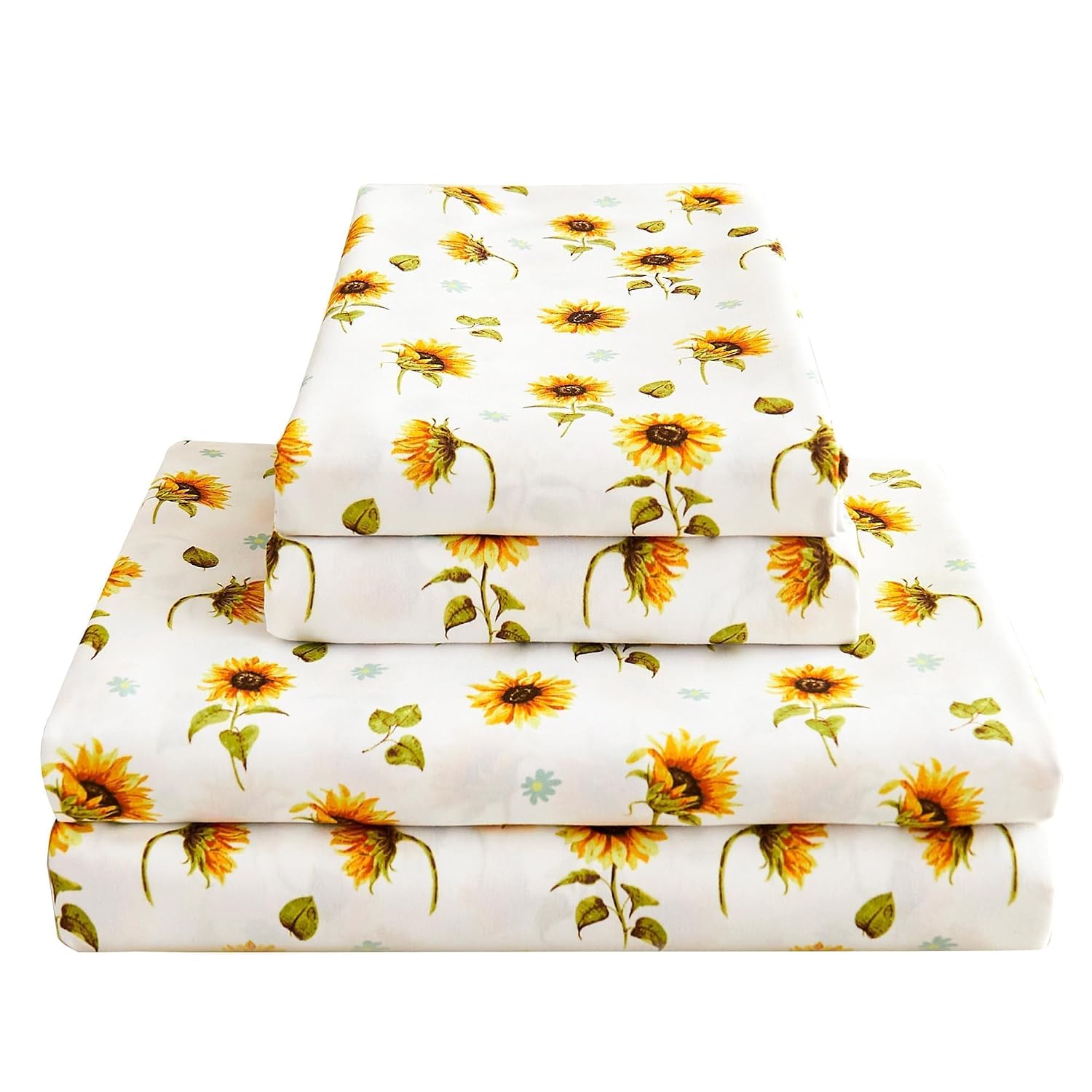Sunflower print bedding set