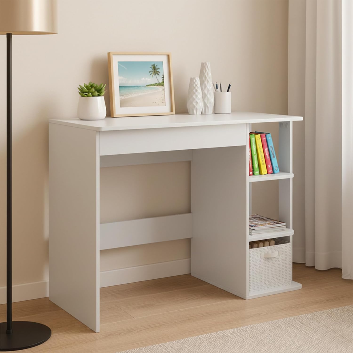 White study desk