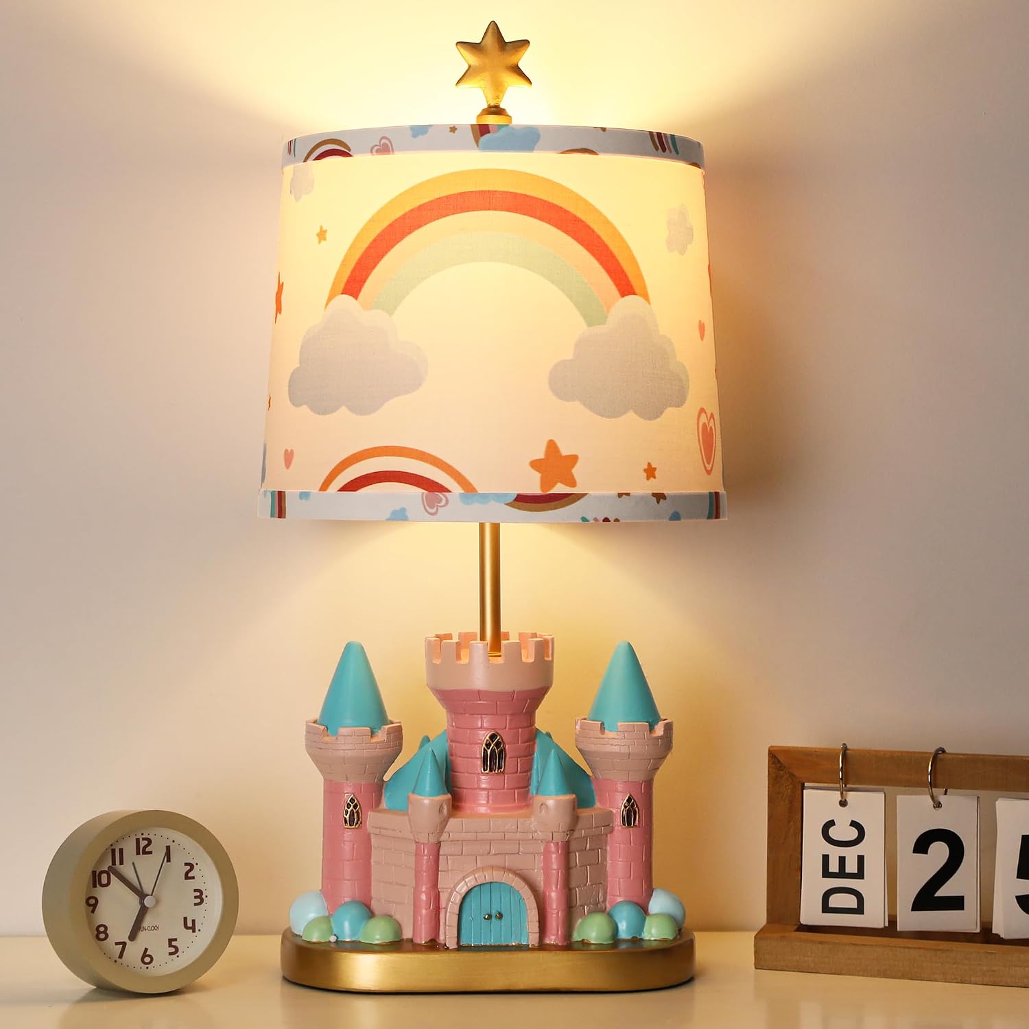 Castle rainbow table lamp