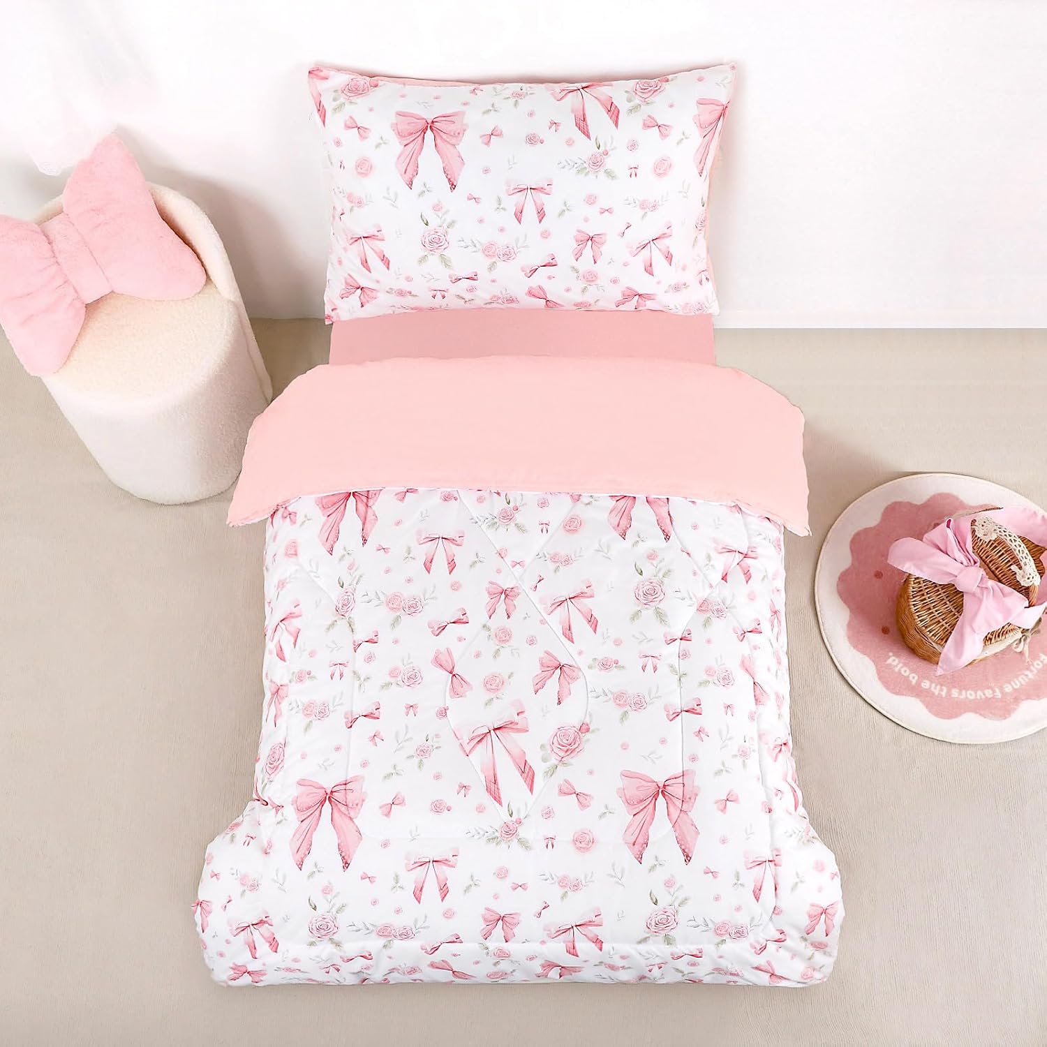 Floral pink bedsheet set