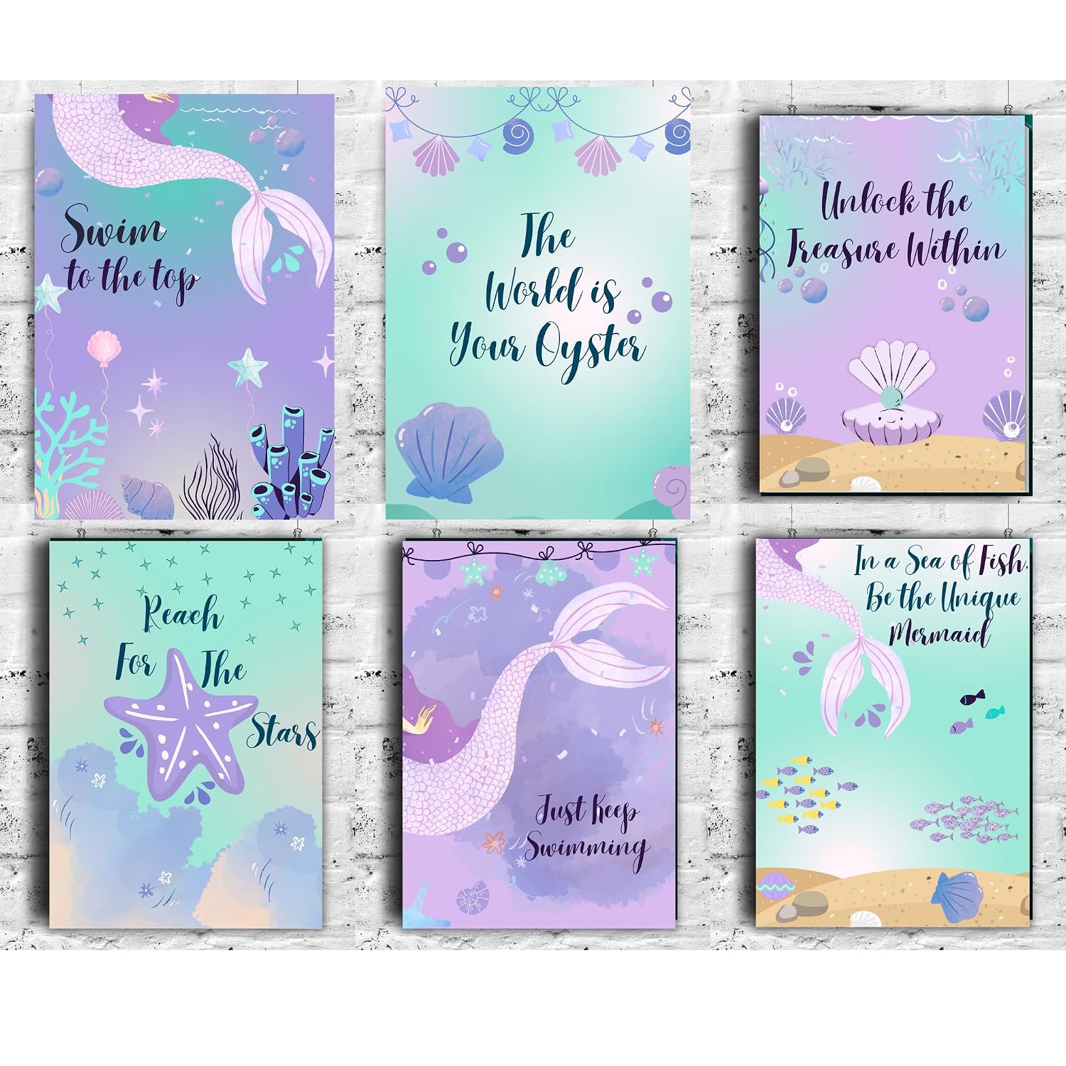 Framed mermaid wall art