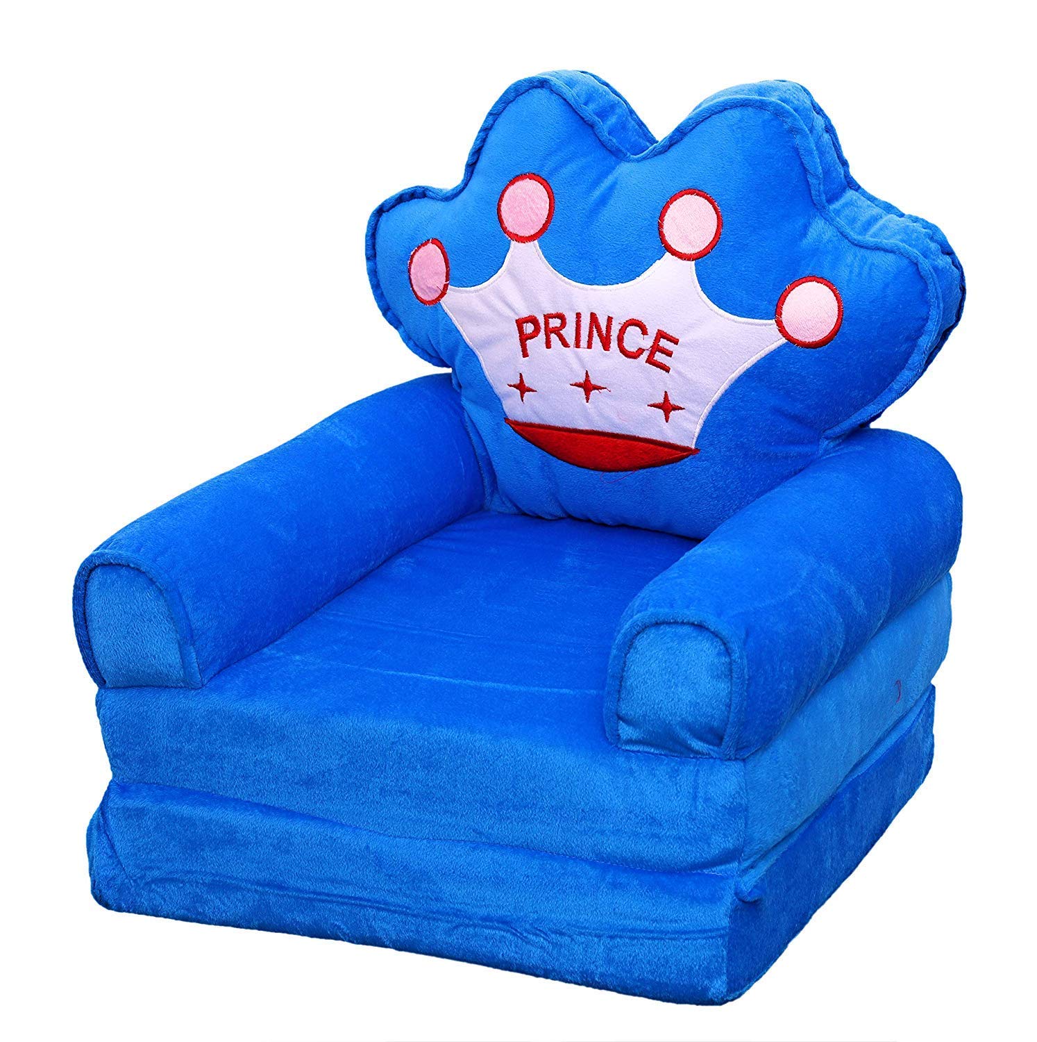 Blue crown-shaped kids armchair