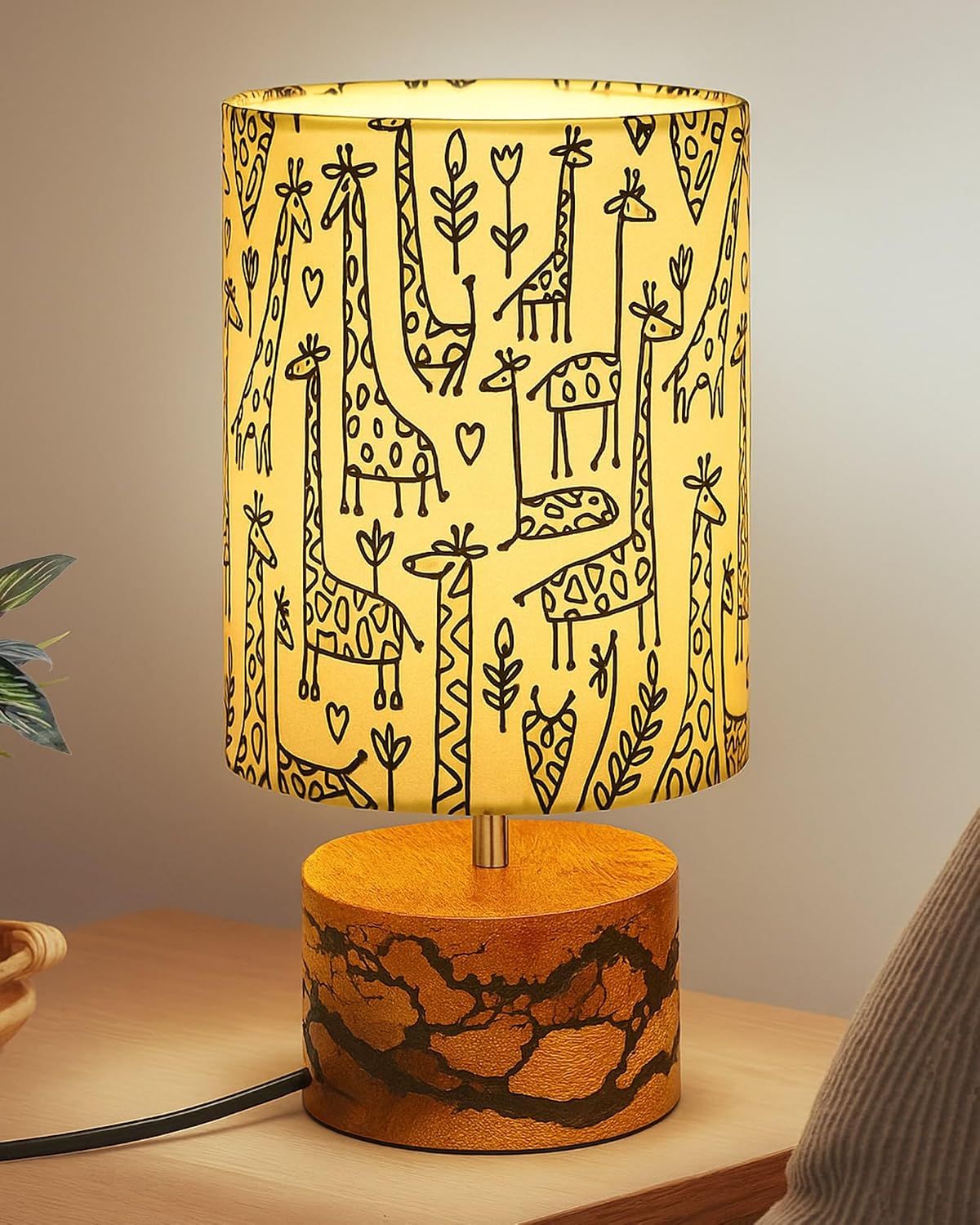 Giraffe Print Table Lamp