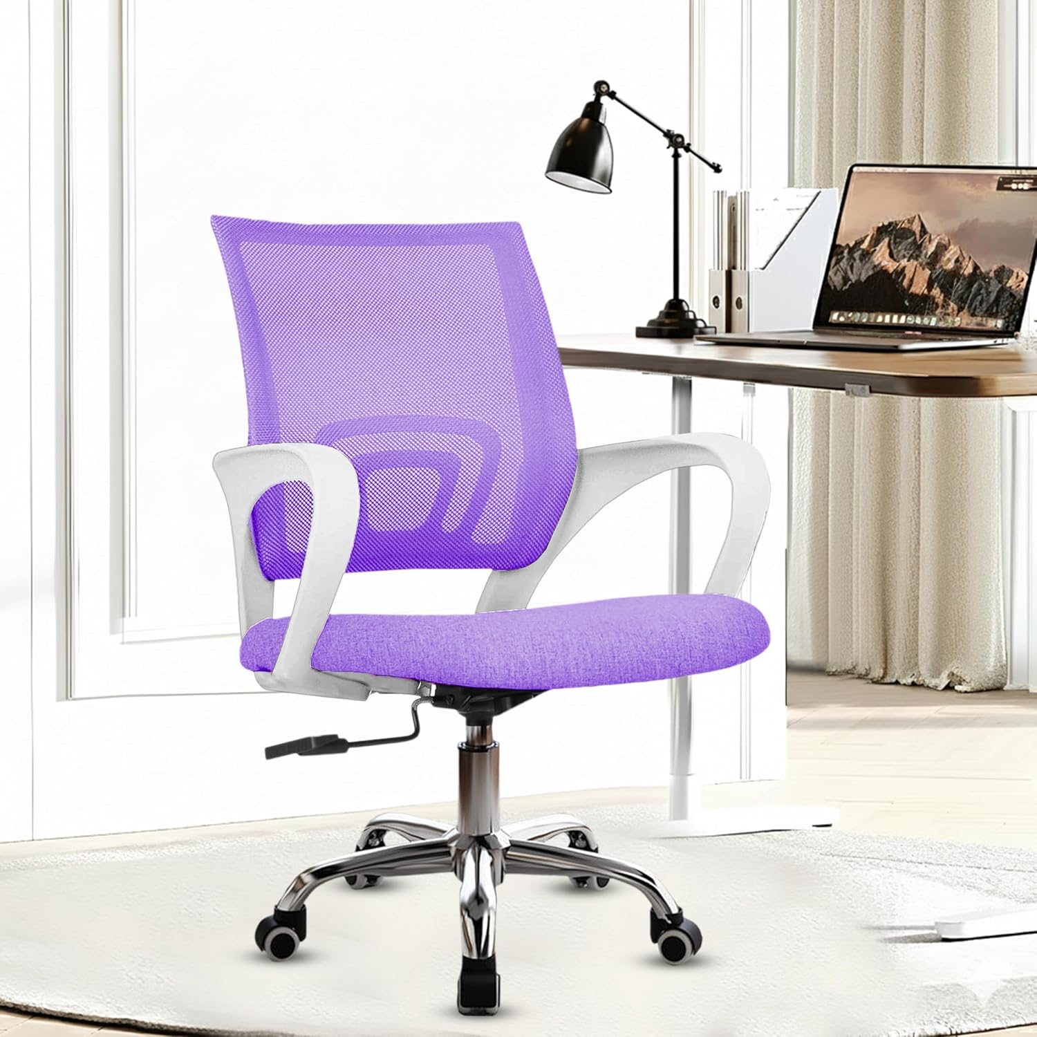 Purple ergonomic desk chair