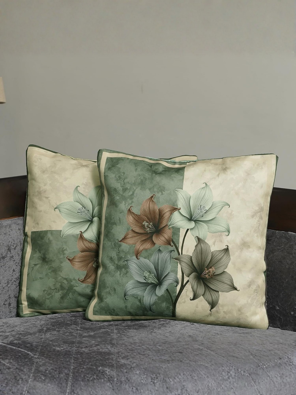 Floral throw pillows