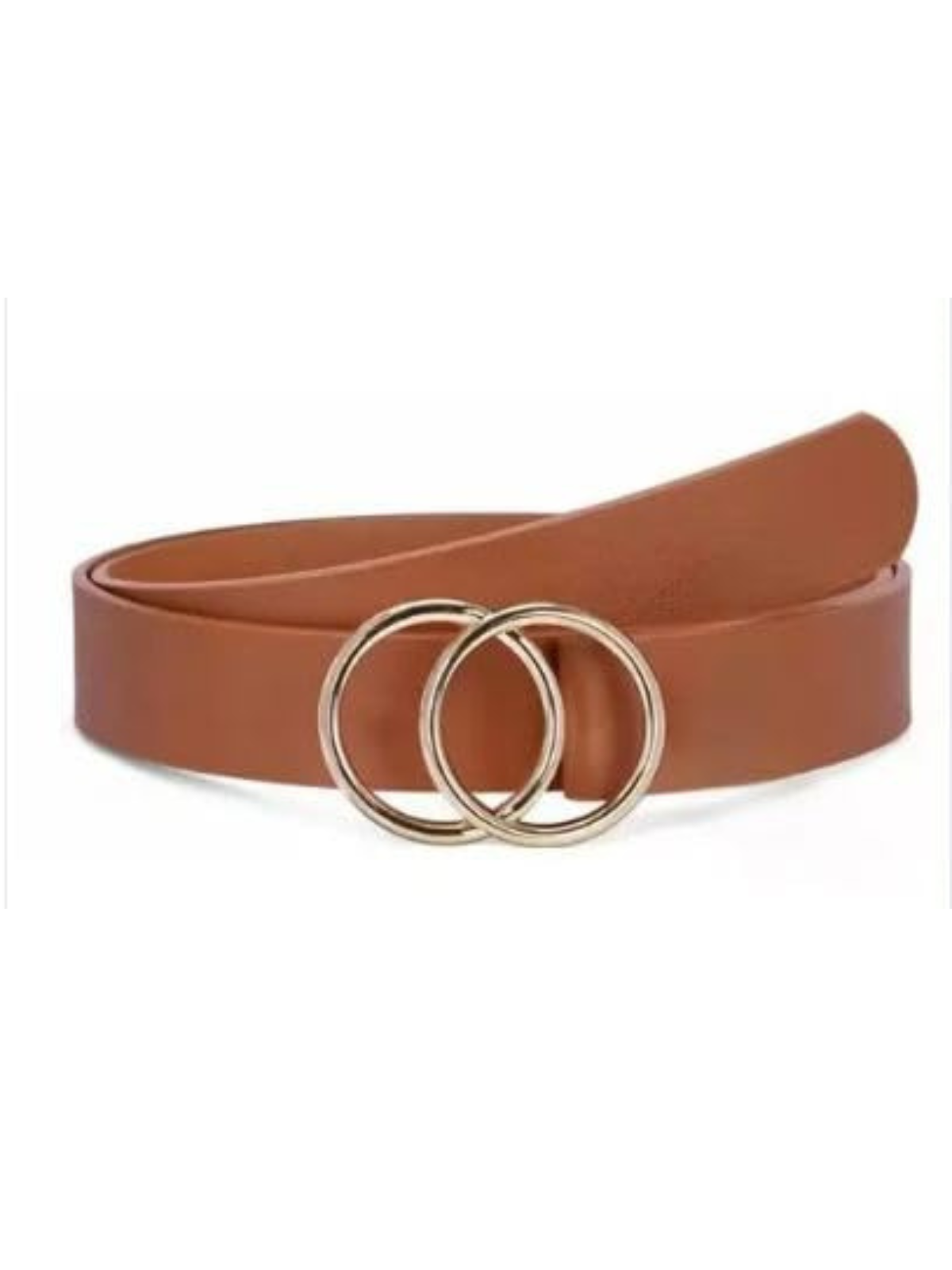 Cognac leather belt