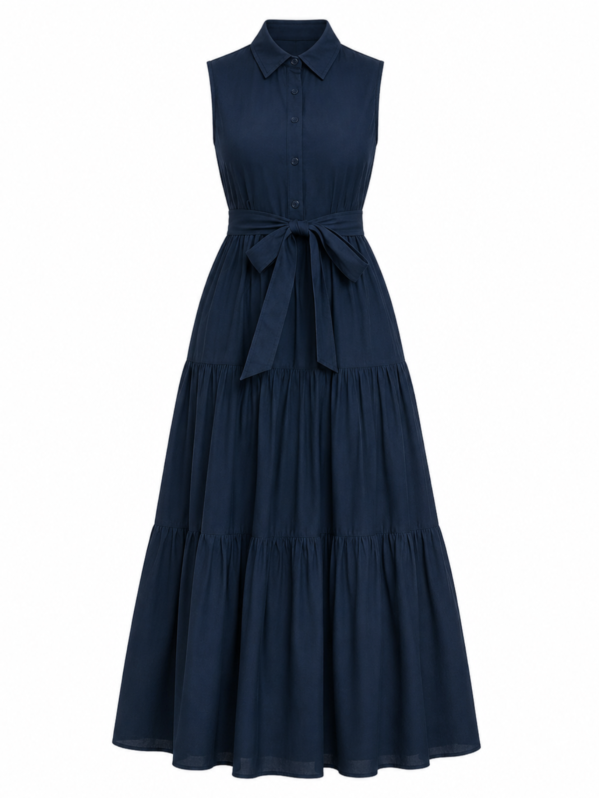 Navy tiered maxi dress
