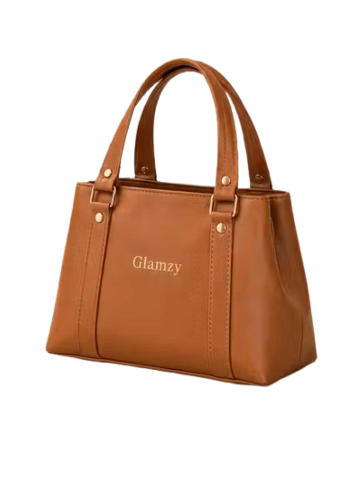 Structured cognac bag