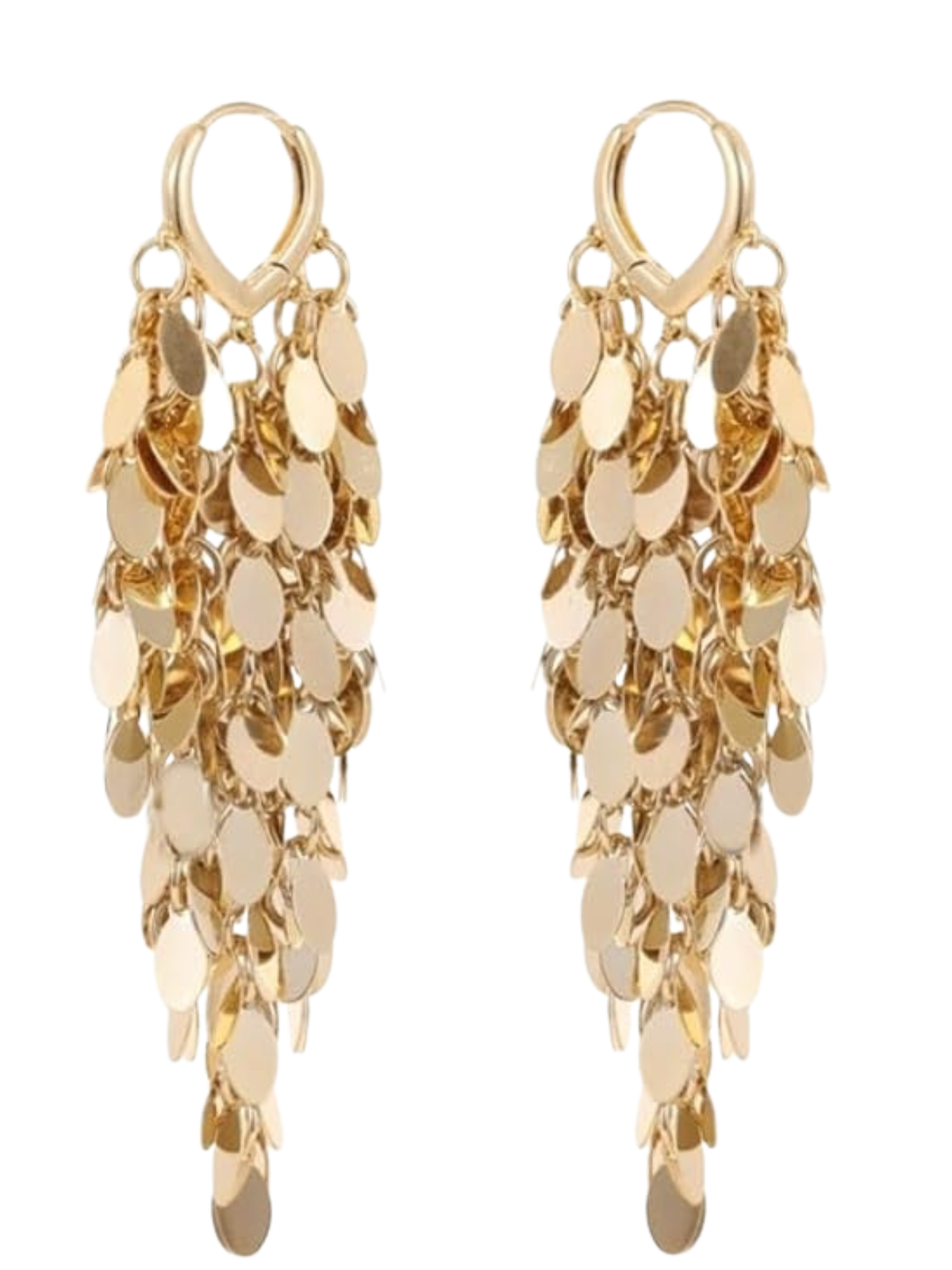 Gold statement hoop earrings